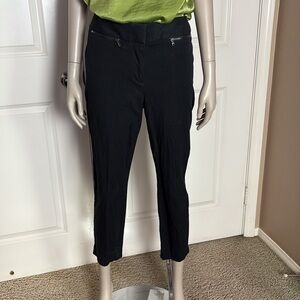 LOFT Julie Cropped Skinny Black Pant
